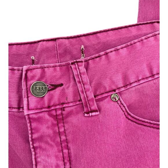 Free People Magenta Pink Denim Jeans Size Size 31 - Picture 3 of 5